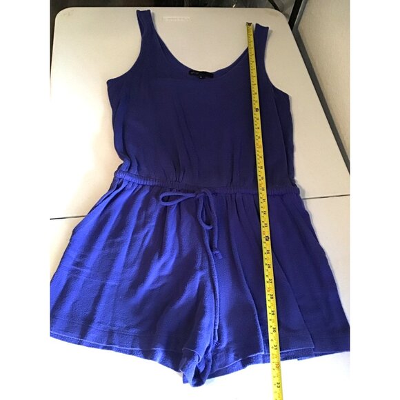 GIBSON- WOMENS BLUE LIGHT WEIGH ELASTIC WAIST SIDE POCKETS ROMPER SIZE MEDIUM - Picture 8 of 10